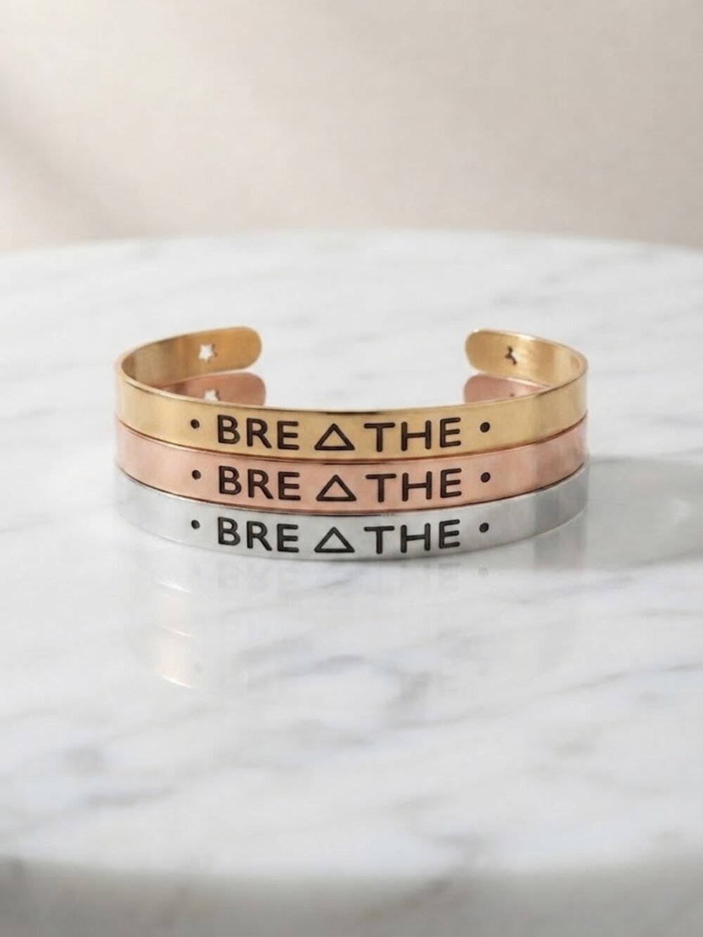 Breathe 3 Piece Bangle Bracelet Set